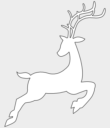 Олень для вырезания на окно