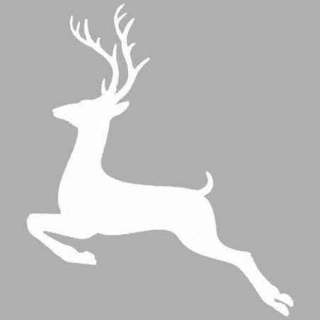 Олень в прыжке силуэт