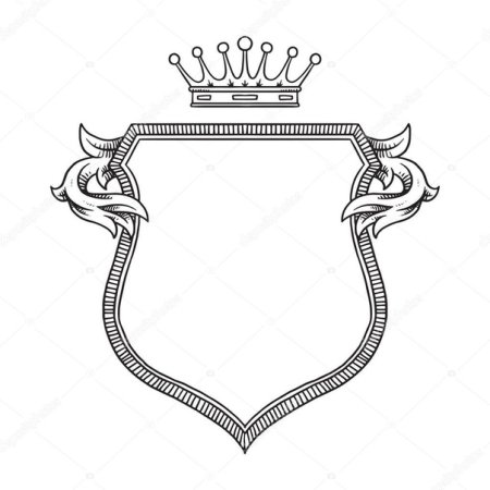 Геральдический щит с короной