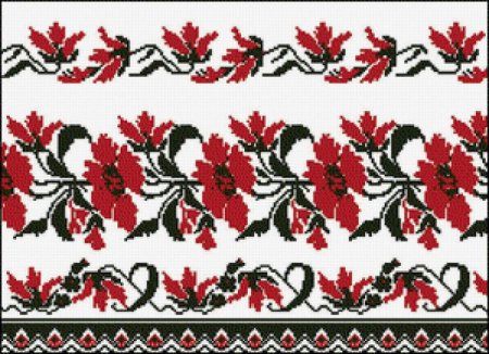 Кубанская вышивка крестом рушники