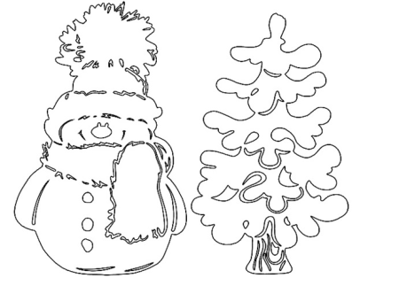 Трафареты на окна на новый год