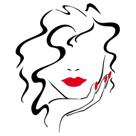 Силуэт женского лица