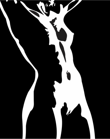 Черно белые силуэты