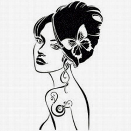 Трафарет женщины для вырезания