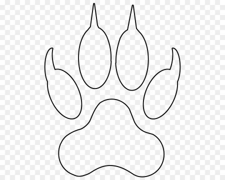 Следы тигра трафарет