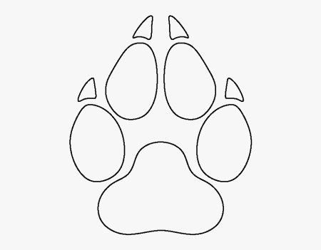 Трафареты лапок животных