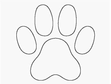 Лапка кошки трафарет