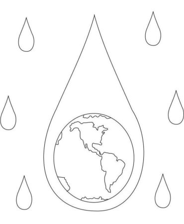 Всемирный день воды раскраска