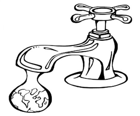 Водопроводный кран для раскрашивания