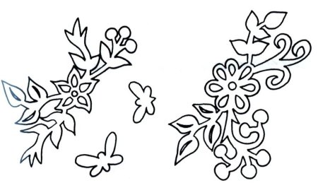 Трафареты на окна цветы для вырезания