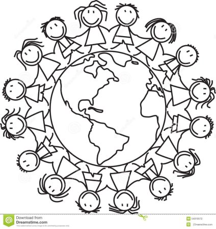 Раскраска Дружба народов для детей