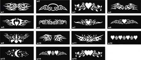 Узоры на ножах трафарет