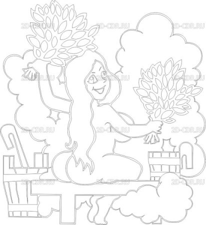 Баня вектор чб