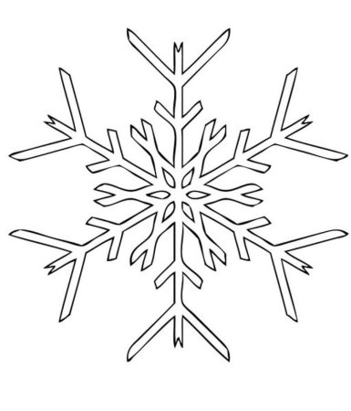 Снежинка трафарет для вырезания