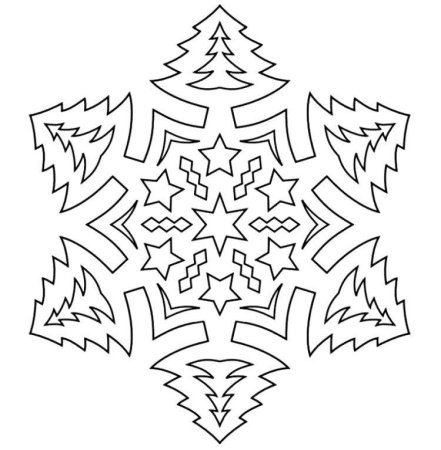 Снежинки для айсинга трафарет