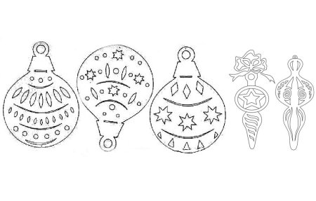 Новогодние шарики раскраска