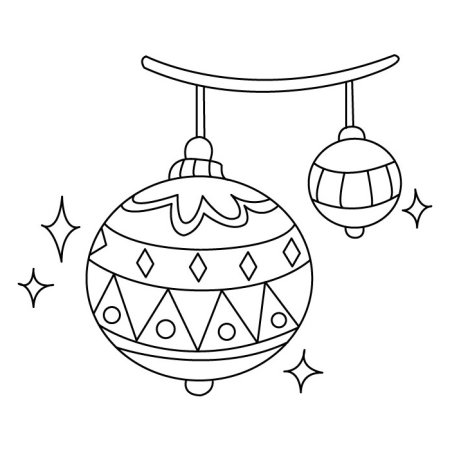 Новогодний шарик контур