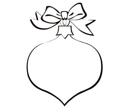 Елочный шар на ветке раскраска