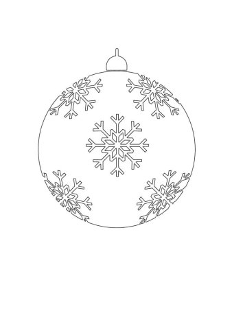 Елка с игрушками раскраска