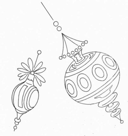 Раскраска новогодние игрушки