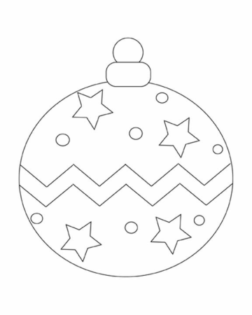 Новогодний шар раскраска