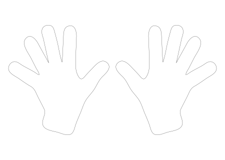 Ладошка шаблон