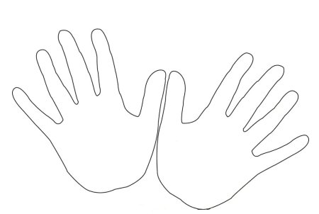 Трафарет ладошки