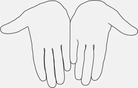 Трафарет ладони для вырезания