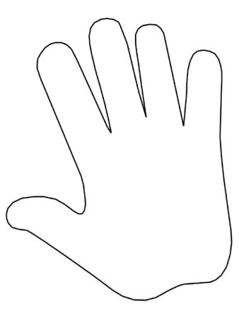 Трафарет ладони для вырезания