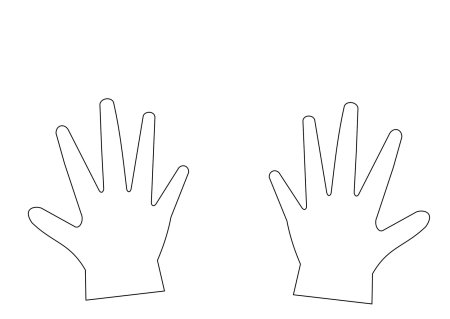 Трафарет детской ладошки для вырезания