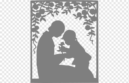 Мать и дитя силуэт