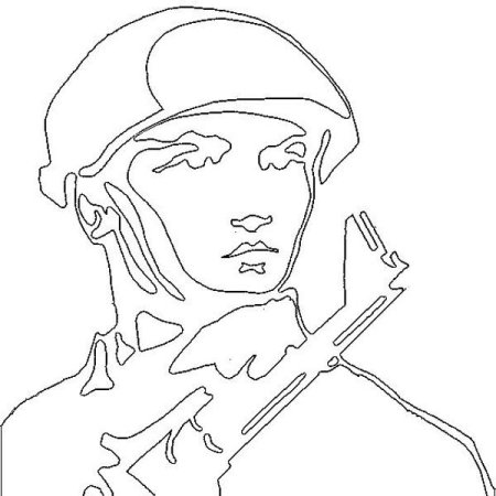 Вытынанка солдата к 9 мая