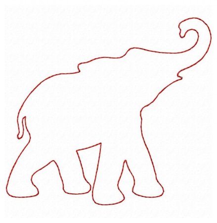 Слоник трафарет