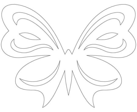 Бабочки трафарет для вырезания