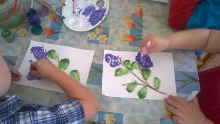 Сирень нетрадиционная техника рисования