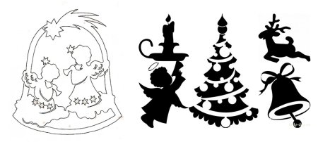 Новогодние фигуры для украшения окон