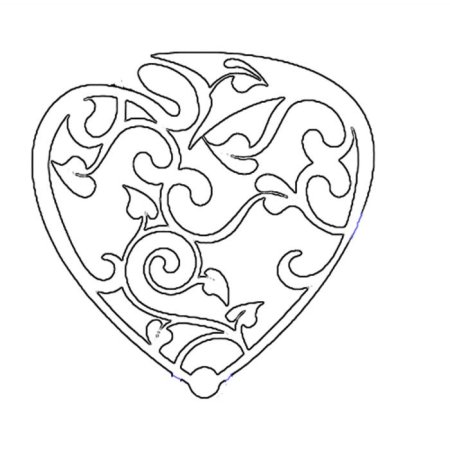 Ажурное сердце для вырезания