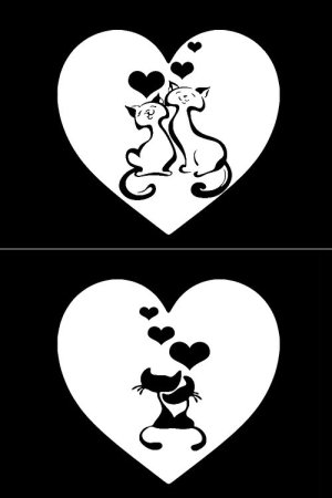 Сердца трафарет на 14 февраля