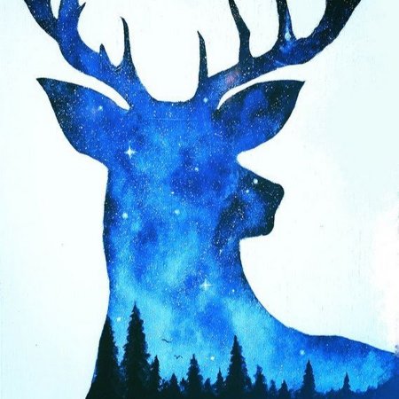 Олень рисунок