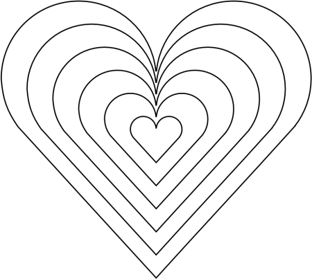 Сердце раскраска