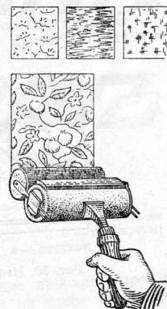 Накатка рисунка узорным валиком