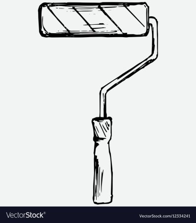 Малярный валик нарисованный