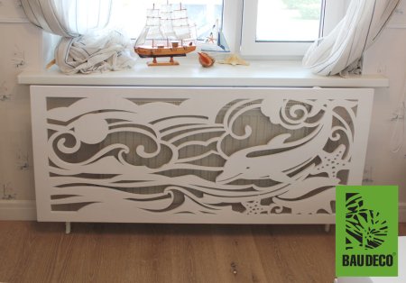 Экран для батареи из фанеры