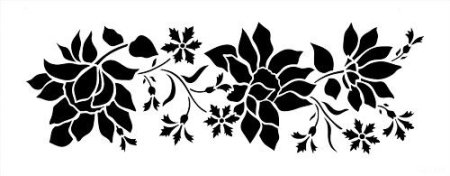 Трафарет цветов для декора избушки