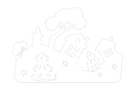 Зимние вырезки на окна