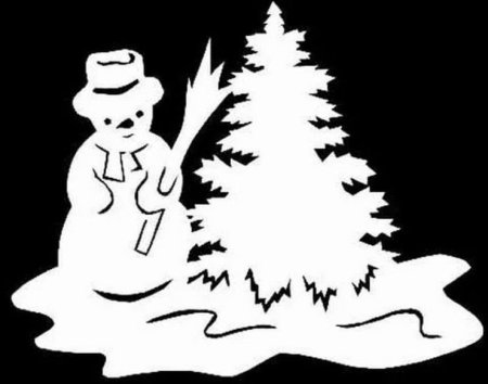 Трафаретные украшения на окна