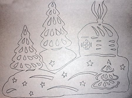 Новогодние украшения на окна из бумаги