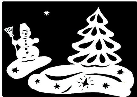 Зимние вырезки на окна