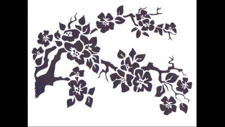 Трафареты для декора стен ветви