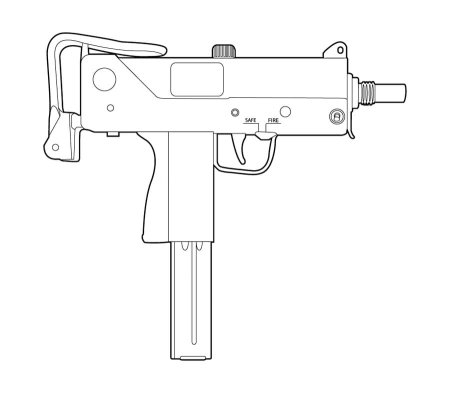 Ingram Mac-10 чертёж